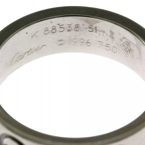 CARTIER Ring US 5 1/2 EU51 K18 white gold Love51 used - Picture 2 of 6
